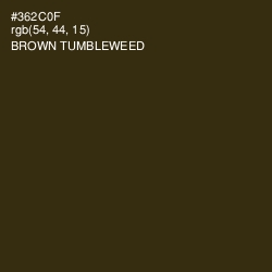 #362C0F - Brown Tumbleweed Color Image